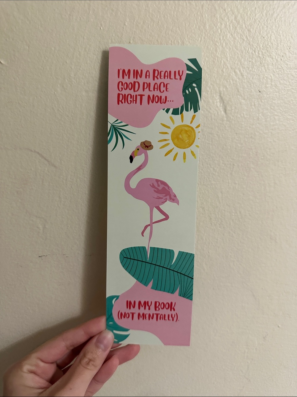 Pink Flamingo Bookmark
